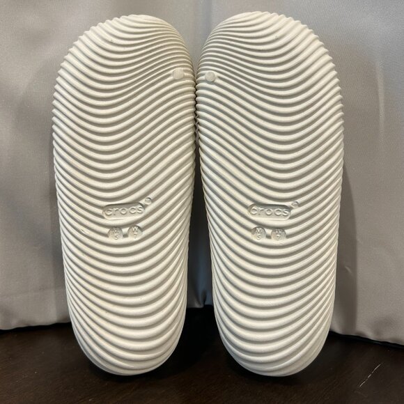 Crocs Mellow Tide Recovery Slide Sandal, Cream 7‎ - Picture 10 of 11